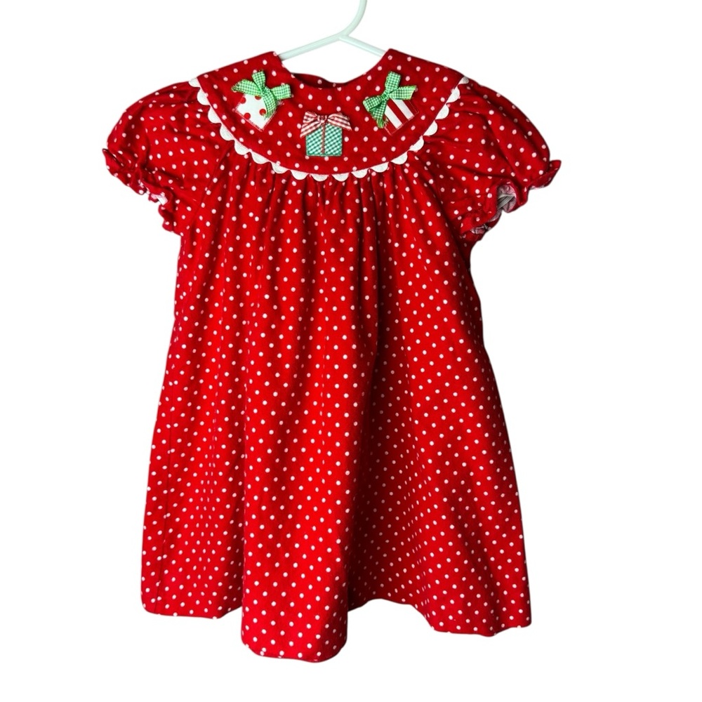 Funtasia Too Dallas Red Polka Dot Dress 24M